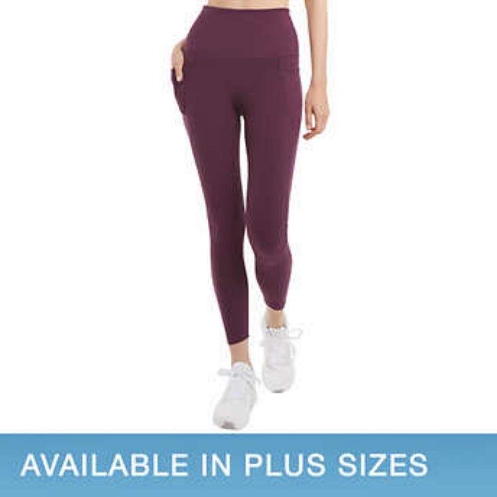 Danskin Ladies' High Rise Tight with Pockets, Purple
